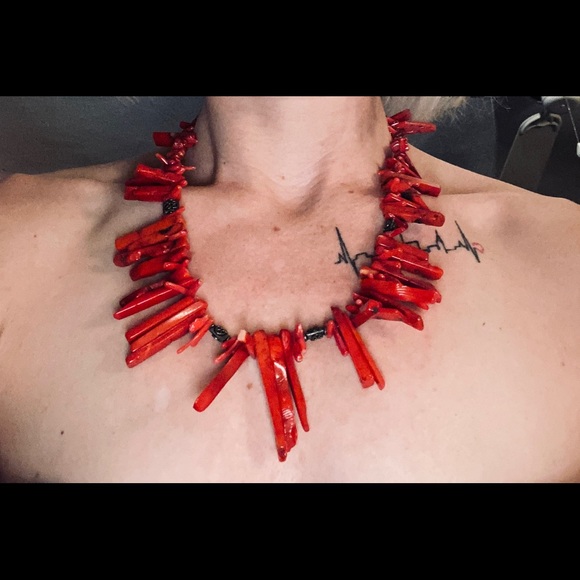 Price Firm!! Red Coral & .925 Sterling Silver - Picture 3 of 8